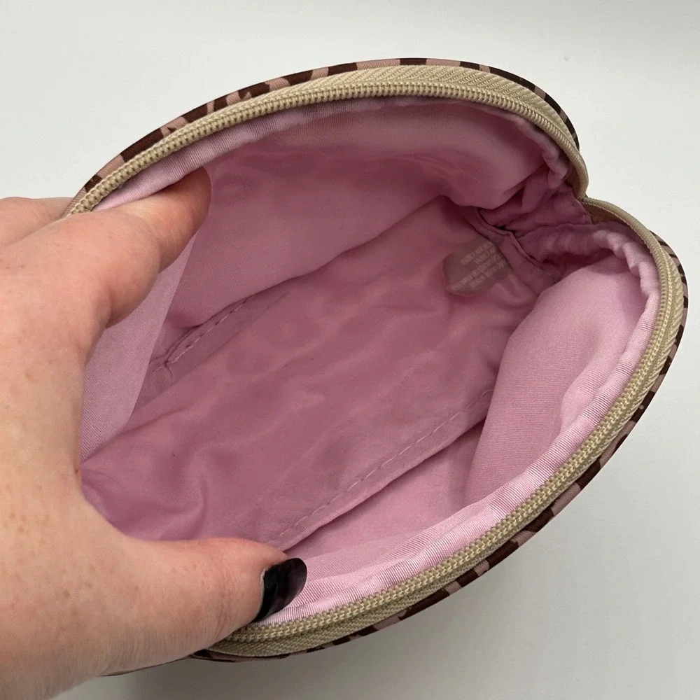 Bath & Body Works Ombre Pink Leopard Print Cosmetic Makeup Bag Travel Accessory